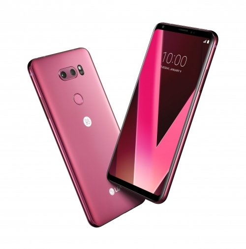 LG전자가 오는 9일부터 12일까지 미국 라스베이거스에서 열리는 세계 최대 가전전시회 ‘CES 2018’에서 프리미엄 스마트폰 LG V30의 새로운 색상인 ‘라즈베리 로즈’를 공개한다. (제공: LG전자) ⓒ천지일보(뉴스천지) 2018.1.3