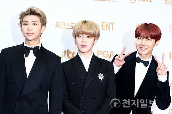포토] '2018 골든디스크' 방탄소년단 진·정국·랩몬스터·슈가·제이홉