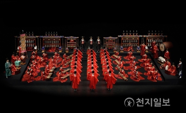 국립국악원 ‘종묘제례악’ 공연모습. (제공: 국립국악원)ⓒ천지일보(뉴스천지) 2018.1.22