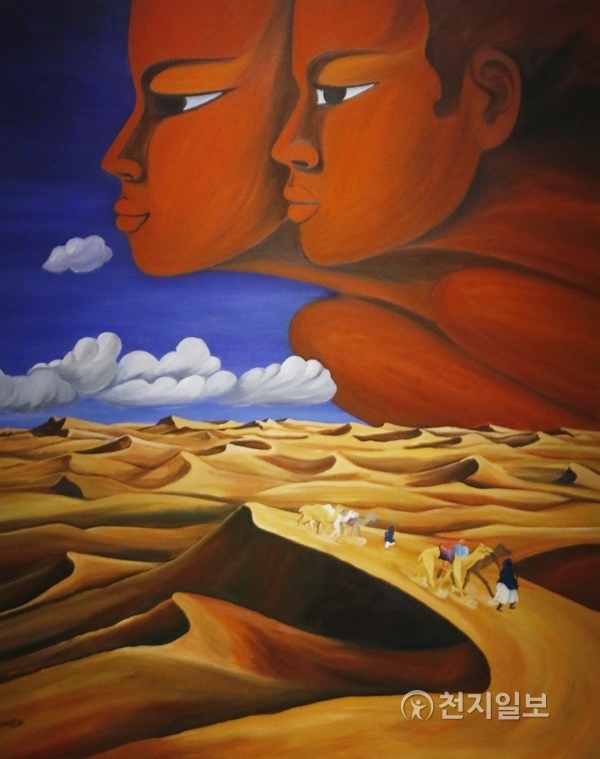 정강자 ‘사하라(The Sahara, 1989, oil on canvas, 162.2 x 130.3). ⓒ천지일보(뉴스천지) 2018.2.9