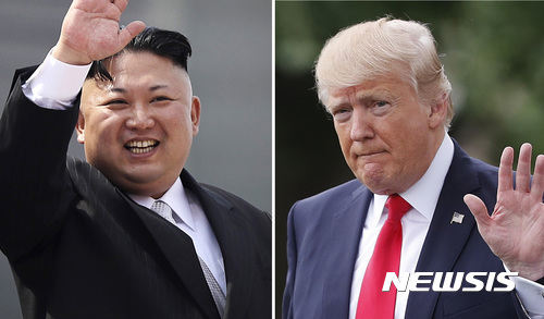 김정은 북한 노동당 위원장(왼쪽)과 도널드 트럼프 미국 대통령(출처: 뉴시스)