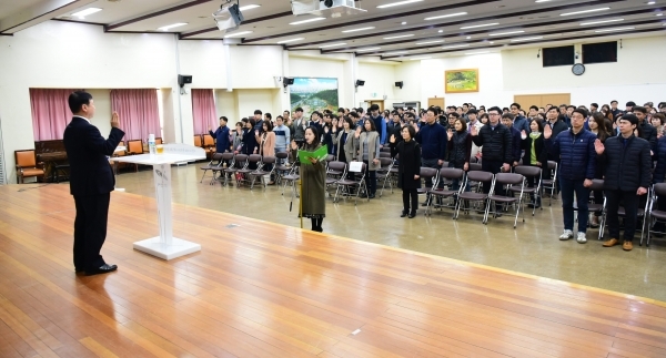 안산시가 22일 공무원 선거중립 결의대회 개최했다. (제공: 안산시) ⓒ천지일보(뉴스천지) 2018.3.22