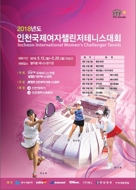 ‘2018 인천국제여자챌린저테니스대회’ 포스터. (제공: 인천시)