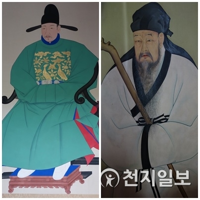 신숙주(좌) 서계 박세당(우) 영정. ⓒ천지일보(뉴스천지) 2018.5.14