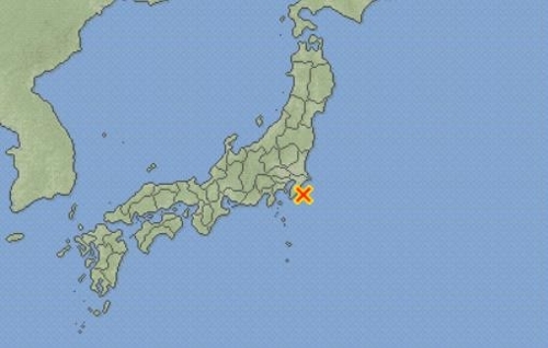 규모 6.0 지진이 발생한 일본 동부지역.