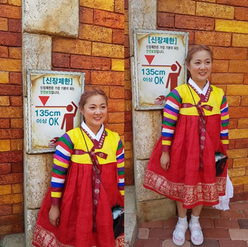 박나래 키 인증(출처: 이시언 인스타그램)