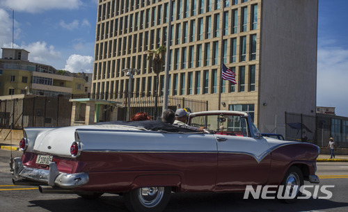 쿠바의 아바나 시내에 있는 미국 대사관 건물. (출처: 뉴시스)