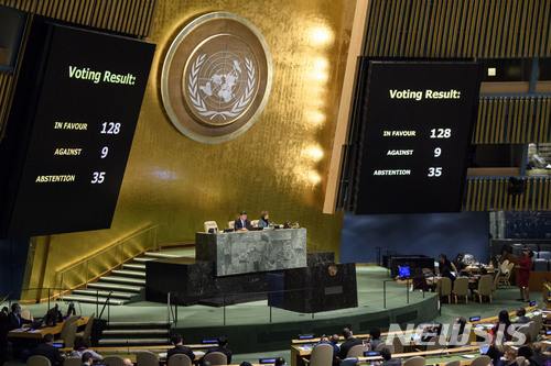 지난해 12월 열린 유엔 총회 모습. (출처: 뉴시스)