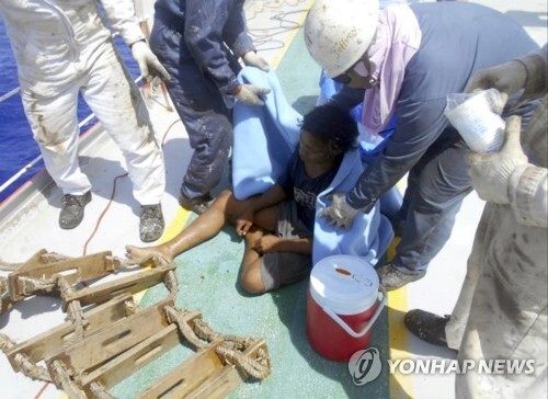 49일 동안 해상에서 표류하다 구조된 인도네시아 청년 아딜랑. (출처: 연합뉴스)
