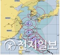 제25호 태풍 '콩레이' 전망(제공: 전북도) ⓒ천지일보 2018.10.2