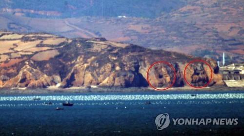 북한 해안포 진지 (출처: 연합뉴스)