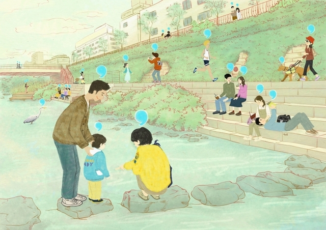 서울시설공단 '청계천 청년 일러스트 공모전' 수상작 전시