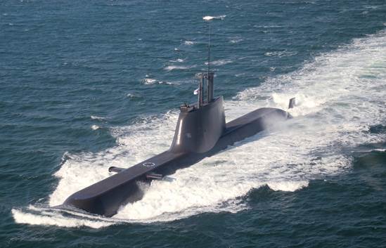 현대중공업이 건조한 ‘장보고-II’ 잠수함(1800톤급) (제공: 현대중공업)