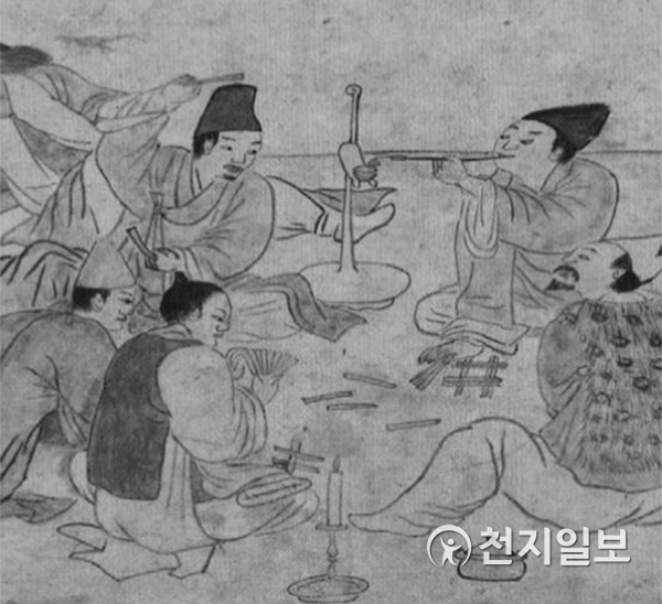 조선시대 민화와 등기(성협풍속화첩-투전)(제공:국립민속박물관) ⓒ천지일보 2018.12.27