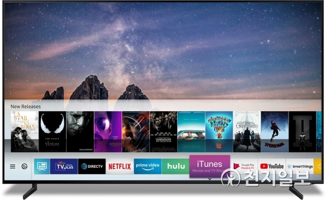 삼성전자가 6일(현지 시간) 애플과 협력해 업계 최초로 스마트 TV에 아이튠즈 무비 & TV쇼와 에어플레이2를 동시 탑재한다고 7일 밝혔다. (제공: 삼성전자) 천지일보 2019.1.7