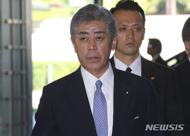 이와야 다케시(岩屋毅) 일본 방위상은 지난 14일 싱가포르에서 열린 양국 방위당국 간 협의에서 일본 측이 제안한 레이더 조사 관련 전파 데이터 교환을 한국 측이 거부했다고 주장했다. (출처: 뉴시스) 2019.1.17