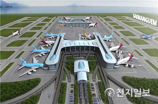 전북 새만금 국제공항 조감도 (제공: 전북도) ⓒ천지일보 2019.1.29