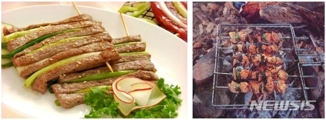 북한 노동신문이 5일 설 명절 음식에 대해 소개했다. 사진은 북한 소고기구이와 꿩고기구이. (출처: 뉴시스)