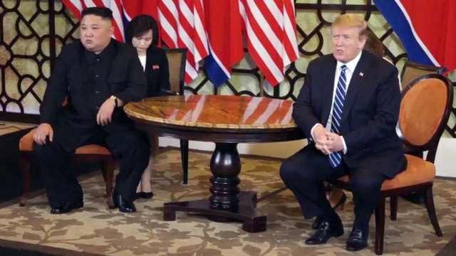 28일 오전 9시(현지시간, 한국시간 오전 11시)부터 김정은 북한 국무위원장과 도널드 트럼프 미국 대통령이 '하노이선언'을 결정할 단독회담을 갖고 있다. (출처: 백악관 트위터) 2019.2.28
