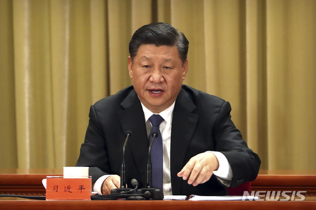 중국 베이징 인민대회당에서 열린 ‘대만 동포들에게 보내는 메시지' 발표 40주년 기념식에서 시진핑 주석이 연설하고 있다. (출처: 뉴시스)