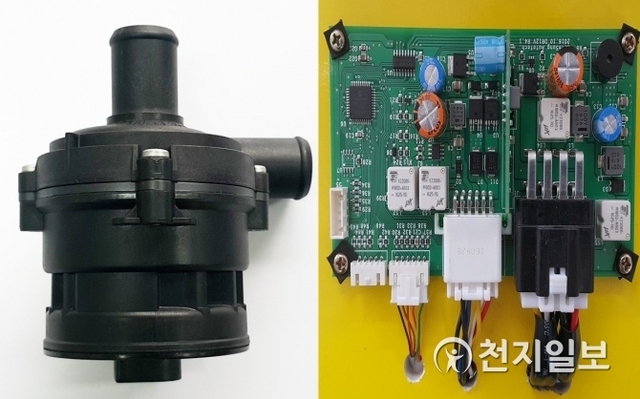 워터펌프(왼쪽)와 무시동 난방기 시스템(오른쪽).ⓒ천지일보 2019.3.10