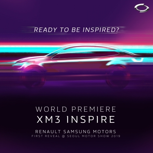 XM3 인스파이어 쇼카(show-car)의 티저 이미지. (제공: 르노삼성자동차) ⓒ천지일보 2019.3.21