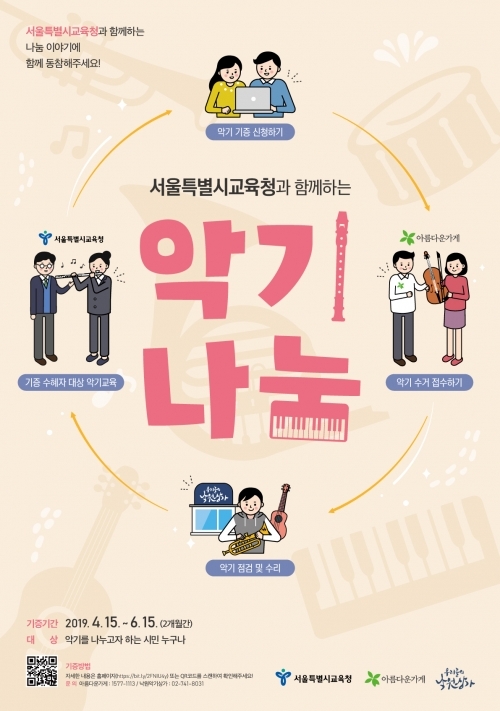 서울시교육청의 ‘서울시민·학생 악기 나눔’ 사업 포스터. (제공: 서울시교육청)