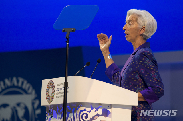 크리스틴 라가르드 국제통화기금(IMF) 총재. (출처: 뉴시스)