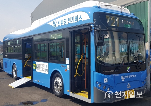 인천시 친환경 전기버스 12일부터 운영. (제공: 인천시) ⓒ천지일보 2019.4.12