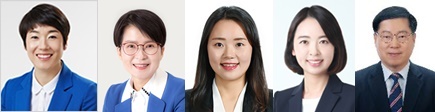 새롭게 선임된 (왼쪽부터) 조준영·문현신·김창희·박구슬·유동철 부대변인. ⓒ천지일보 2019.4.23