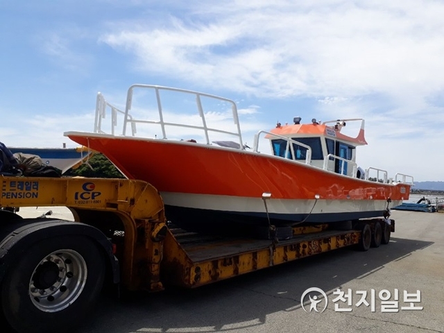 강진해양박람회에 전시되고 있는 어선기관과 기계장비. (제공: 강진군) ⓒ천지일보 2019.5.31