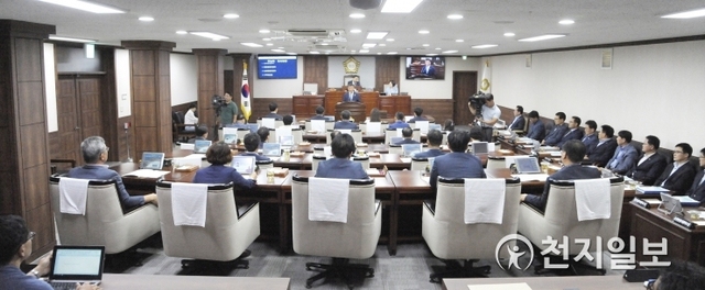 전남 순천시의회가 12일 제234회 임시회를 개회하고 있다. (제공: 순천시의회) ⓒ천지일보 2019.7.13