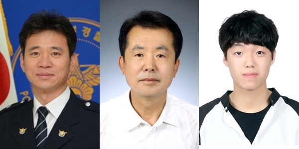 임창균 경위(왼쪽부터), 김영근씨, 구교돈씨. (제공: LG그룹)