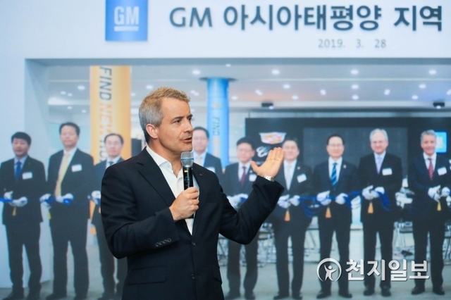 제너럴모터스(GM) 해외사업부문 줄리안 블리셋 사장. (제공: 한국지엠) ⓒ천지일보 2019.8.22