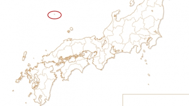 2020도쿄올림픽·패럴림픽 조직위원회 공식 사이트의 성화 봉송 경로 지도에 표시된 독도(붉은색 원).
