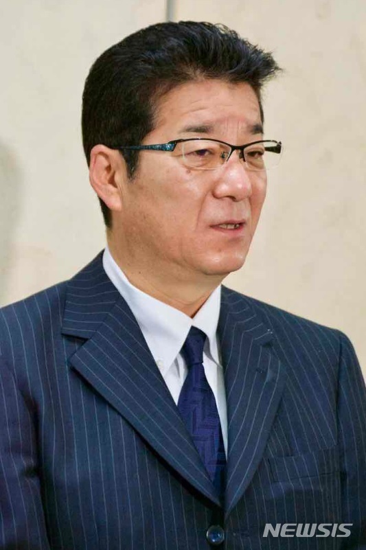 오사카(大阪)시 마쓰이 이치로(松井一郎) 시장이 오사카만 방출에 협력하겠다는 뜻을 시사했다(출처: 뉴시스)