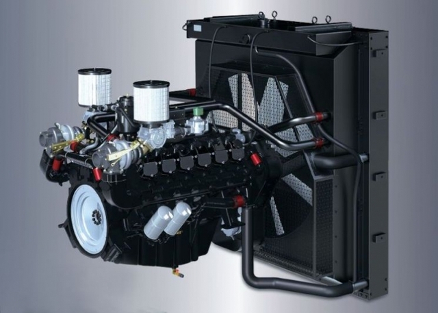 두산인프라코어가 PSI에 공급하는 22ℓ급 천연가스 엔진. (제공=두산인프라코어)