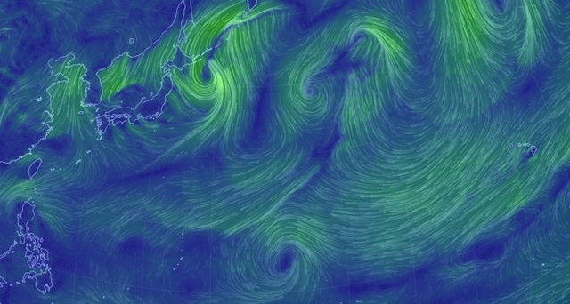 현재 기상도 비쥬얼맵. 5일 오전 3시께 괌 동쪽 2010㎞ 해상에서 태풍의 전 단계인 ‘열대저압부가’ 발생했다. (출처: 기상청)
