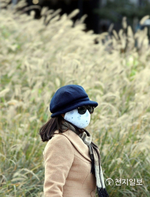 [천지일보=남승우 기자] 서울 광화문광장에서 한 시민이 마스크를 쓰고 두꺼운 외투를 입고 발걸음을 옮기고 있다. ⓒ천지일보DB