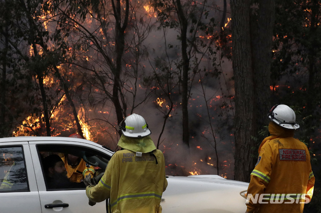 호주 남동부 뉴사우스웨일스(NSW) 지역에 산불에 기록적인 폭염으로 비상사태가 선포됐다(출처: 뉴시스)