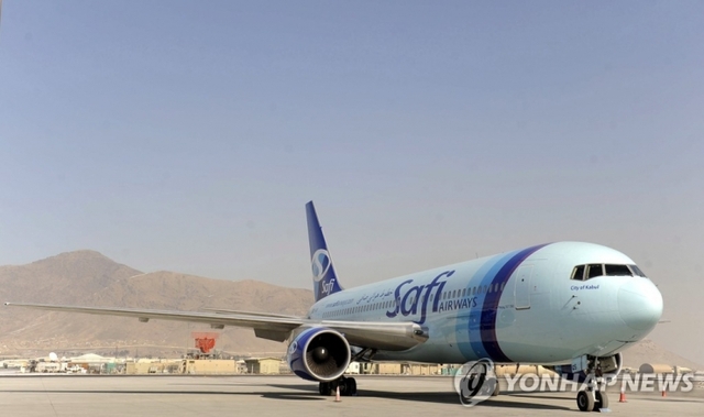 2013년 1월 5일 아프가니스탄 카불 국제공항에 주기된 아리아나 아프간 항공 소속 항공기. (출처: 연합뉴스)