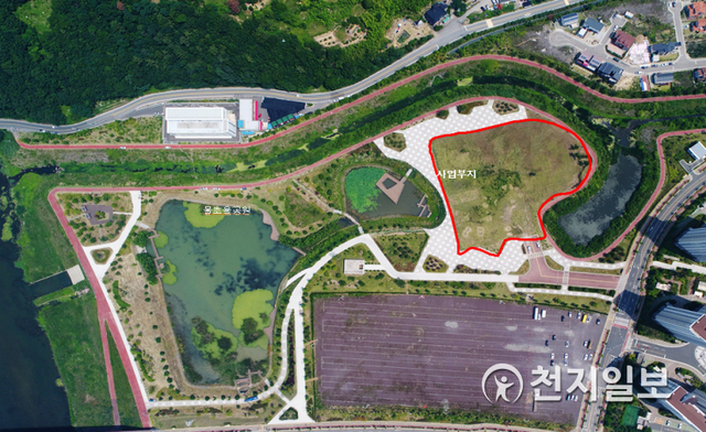 다목적 물놀이장이 들어설 경남진주혁신도시 물초울공원 일대 모습. (제공: LH) ⓒ천지일보 2020.4.16