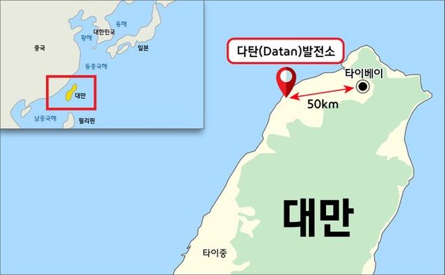 ‘대만 다탄 복합화력발전소 증설공사’ 위치도. (제공: 현대엔지니어링)