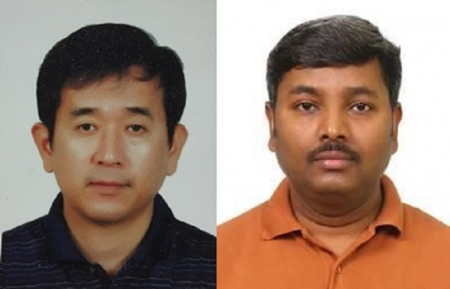 김규원 인천대 교수(왼쪽)와 마니반난 박사후 연구원. (제공: 인천대학교) ⓒ천지일보 2020.5.2