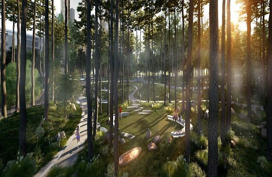 삼성물산이 제안한 반포3주구 재건축 단지 내 소나무숲 상상도. (제공: 삼성물산)