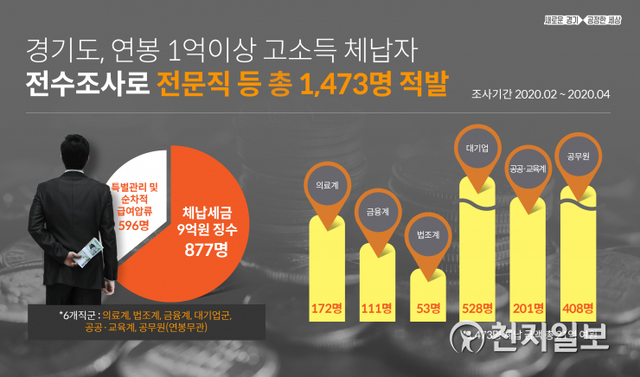 고소득자 전수조사 도표. (제공: 경기도) ⓒ천지일보 2020.5.19
