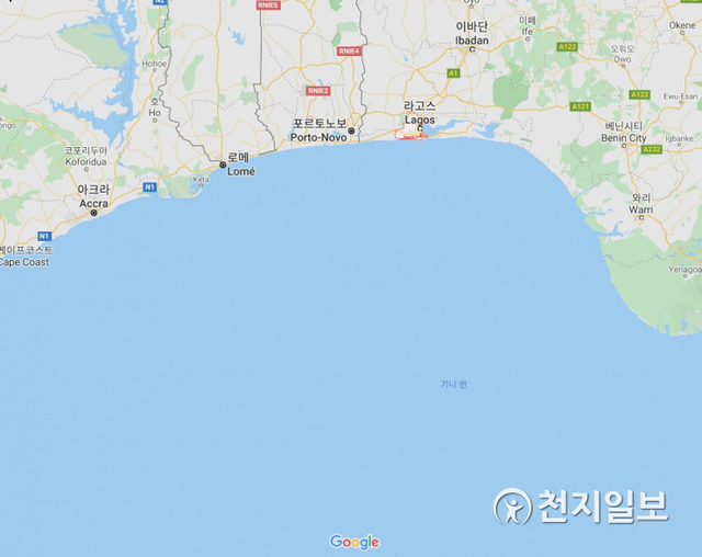 서부 아프리카 베냉 코노투 항구 남부. (출처: 구글 지도) ⓒ천지일보 2020.6.25