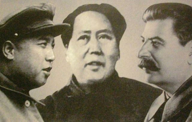 6.25전쟁을 공모했던 (왼쪽부터) 전범 김일성, 공범 마오쩌둥, 교사범 스탈린. ⓒ천지일보 2020.7.24