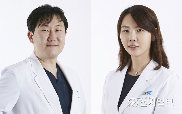 (왼쪽부터: 오재상·김정은 교수). (제공: 순천향대 천안병원) ⓒ천지일보 2020.9.4
