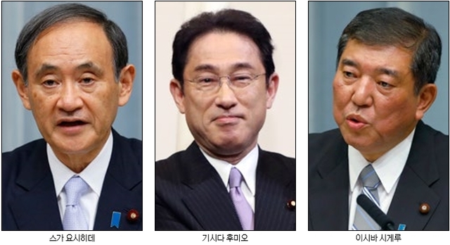 일본 차기 총리 후보들. (출처: 뉴시스)